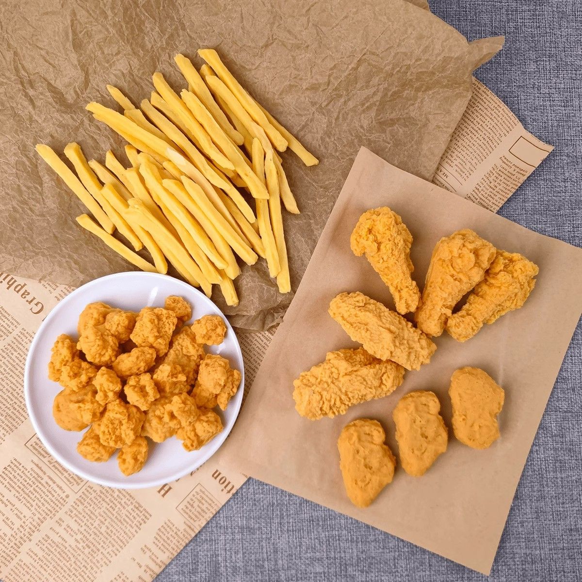 Fotografi Food - Modelo de Simulação de Frango Pipoca,