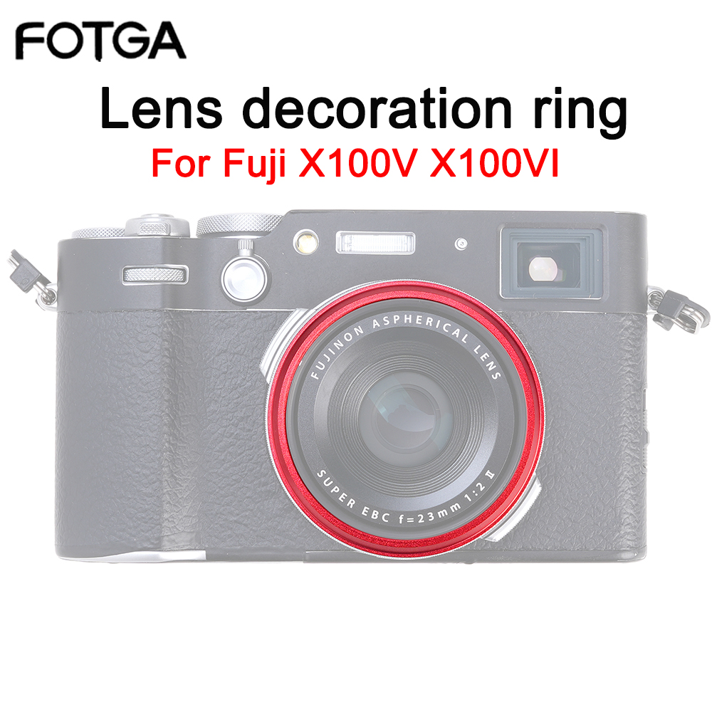 Fujifilm Camera X100Vi - Anel de decoração de lente FOTGA