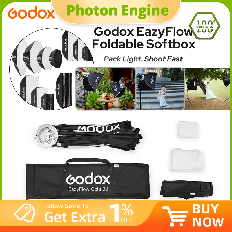 Photography Kit Pro - Softbox dobrável Godox EazyFlow com montagem