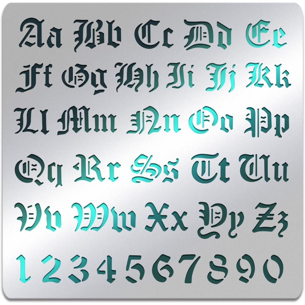 Estênceis de letras de metal f - Photography Font avaliação e preço