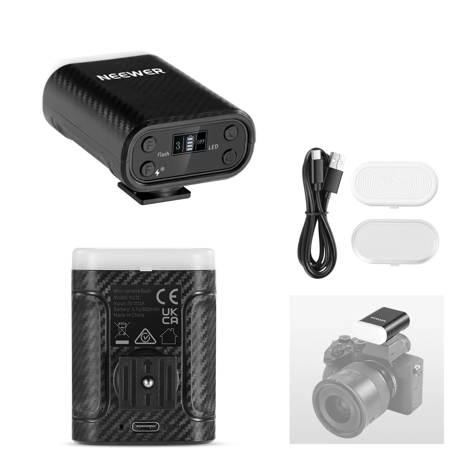 Flash Portátil Mini NEEWER N12 - Speedlite Flash External avaliação e preço