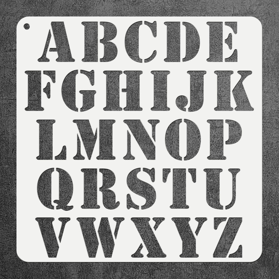 Estêncil de letra maiúscula de - Photography Font avaliação e preço