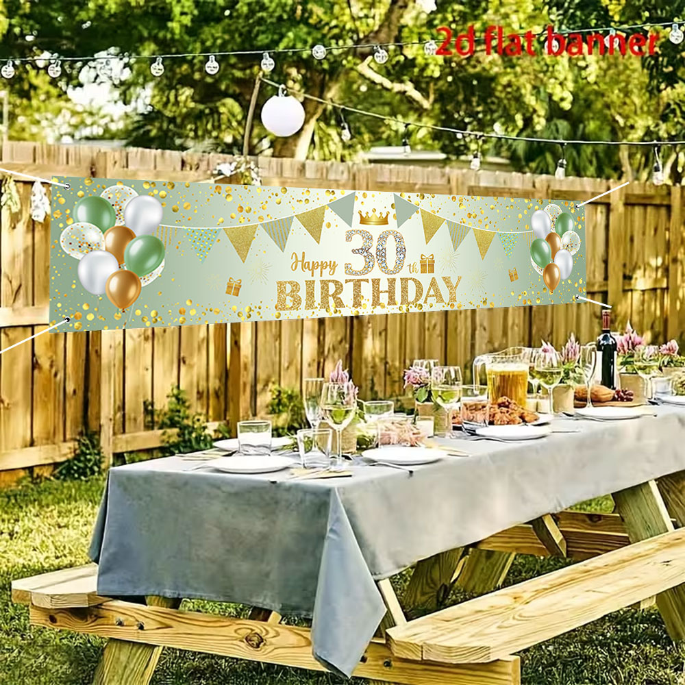 Banner de Aniversário Verde Do - Photography Aesthetic avaliação e preço